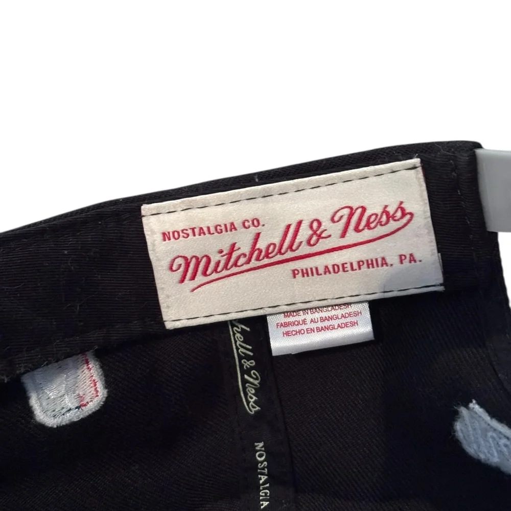 San Antonio Spurs Vintage Logo Mitchell & Ness Adjustable Snap Back Hat Cap - Picture 7 of 8